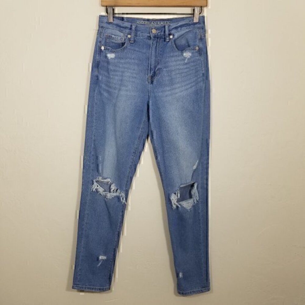American Eagle Mom Jean Distressed Jeans Size 2